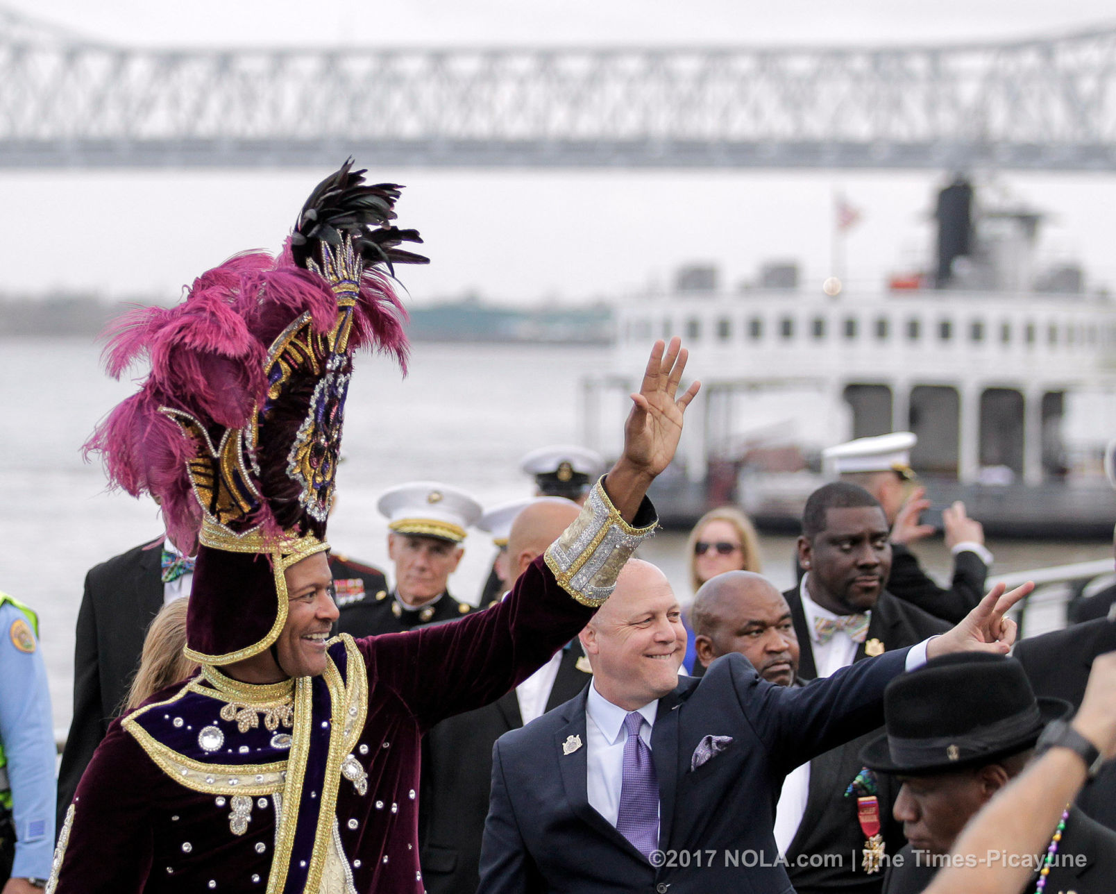 Mardi Gras 2017: Zulu and Rex arrive for Lundi Gras